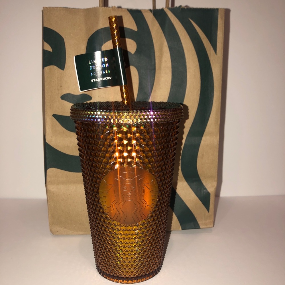 Starbucks 50th Anniversary gold studded tumbler